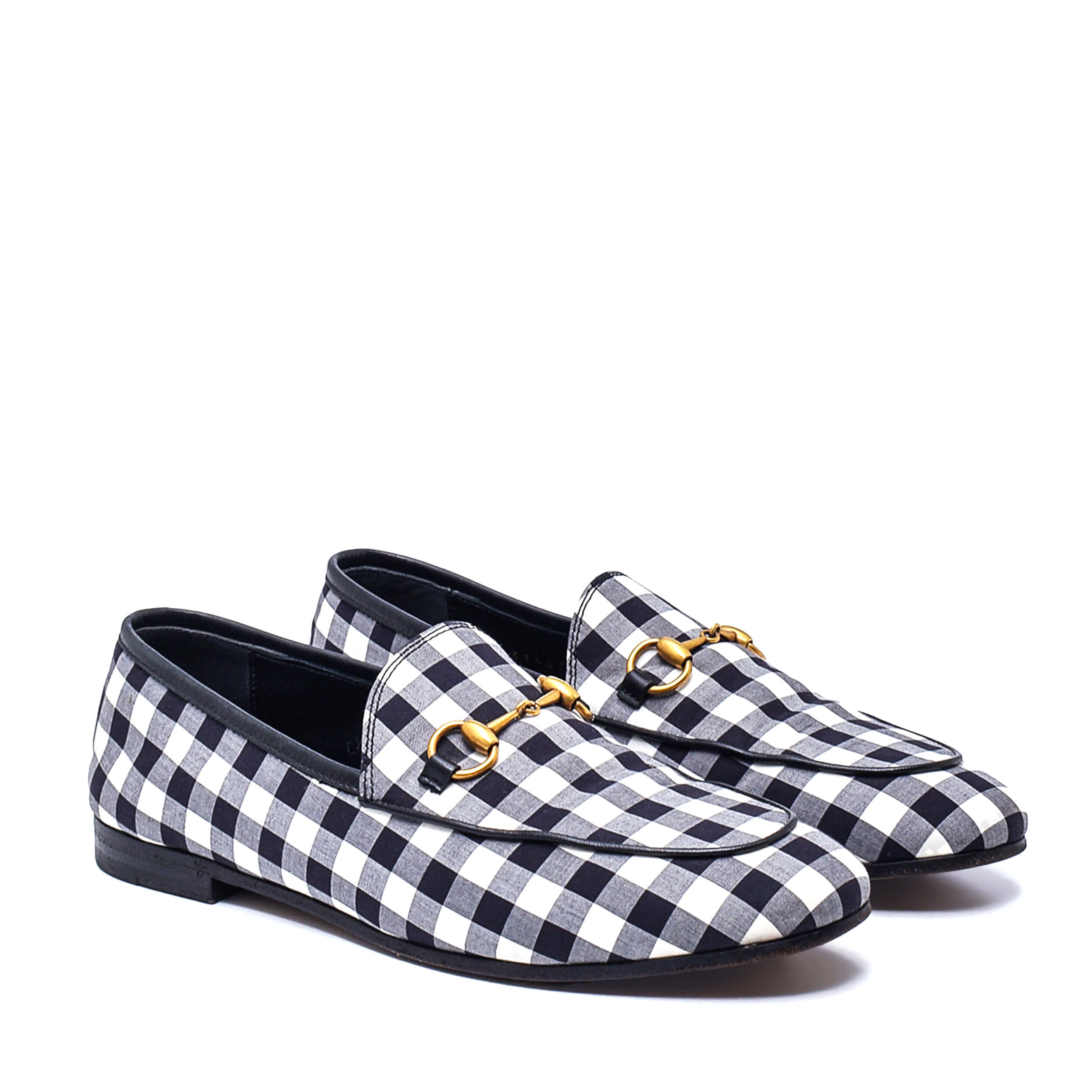 Gucci - Joordan Horsebit  Gingham Loafers / 37,5